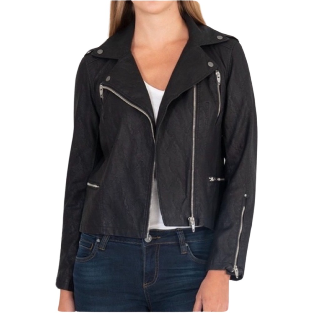 Kut from the Kloth faux leather Moto jacket
